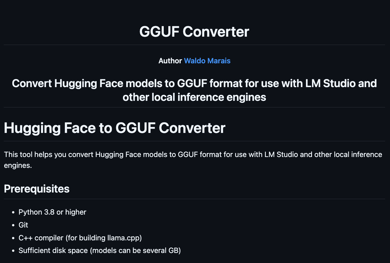 GGUF Converter Preview
